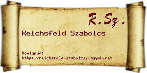 Reichsfeld Szabolcs névjegykártya